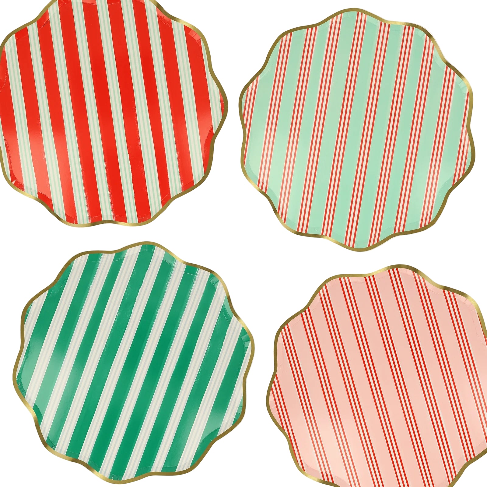 Festive Stripe Dinner Plates by Meri Meri