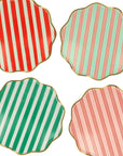 Festive Stripe Dinner Plates by Meri Meri