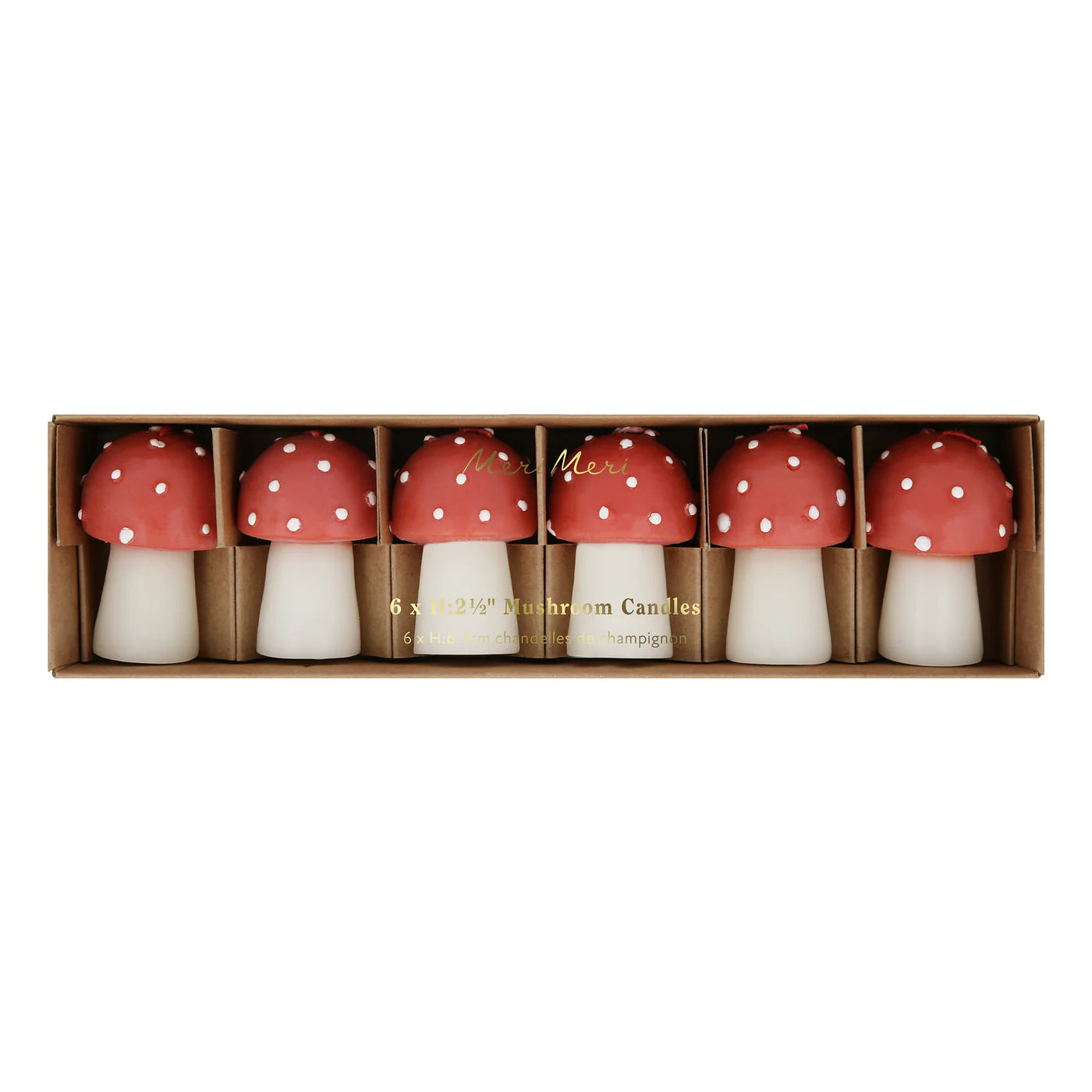 Mini Mushroom Candles by Meri Meri