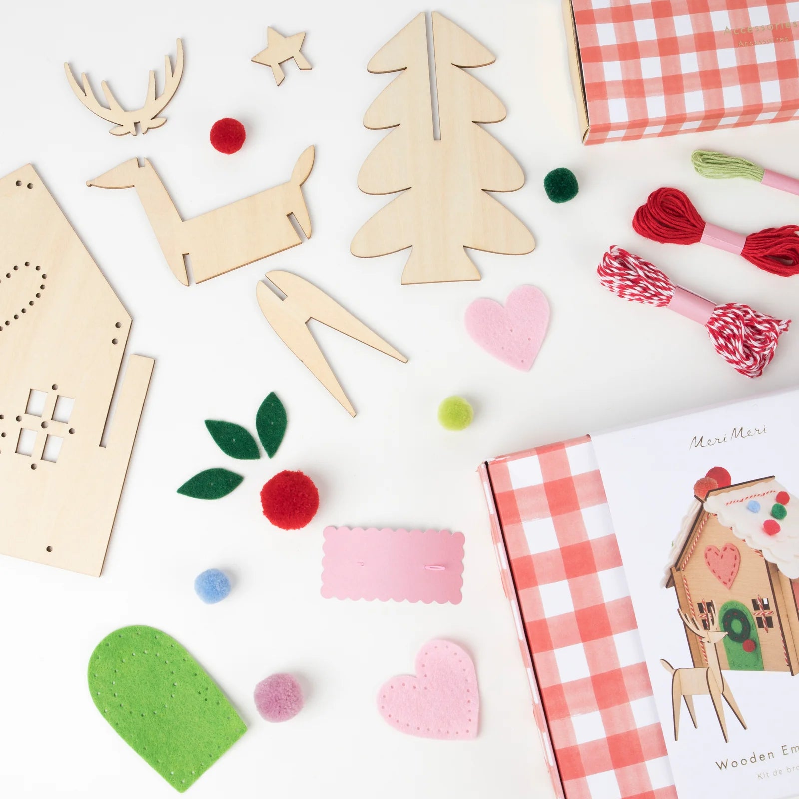 Wooden Embroidery Gingerbread House Kit by Meri Meri