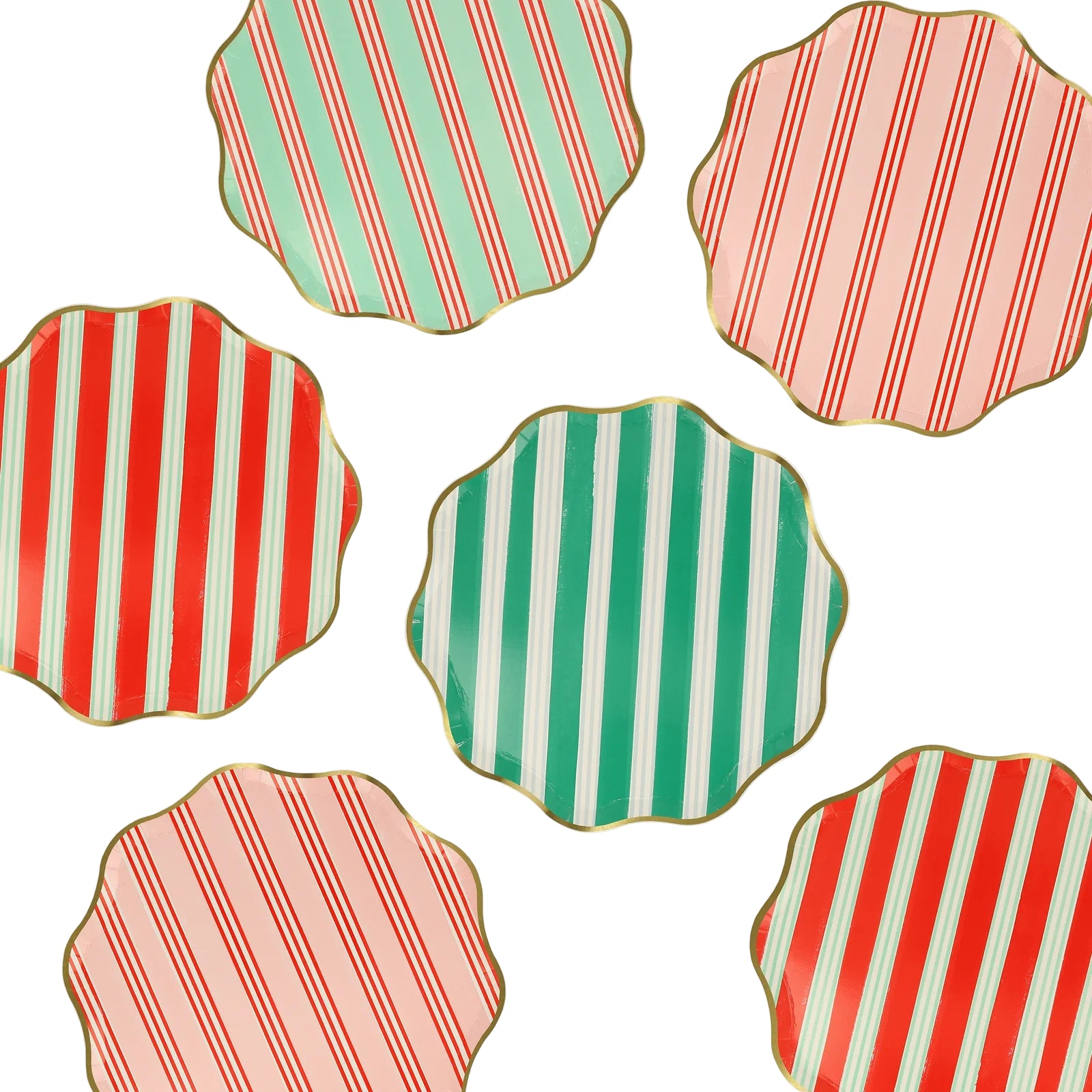 Festive Stripe Side Plates by Meri Meri
