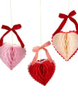 Honeycomb Heart Decorations by Meri Meri