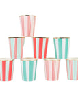 SALE Festive Stripe Cups by Meri Meri