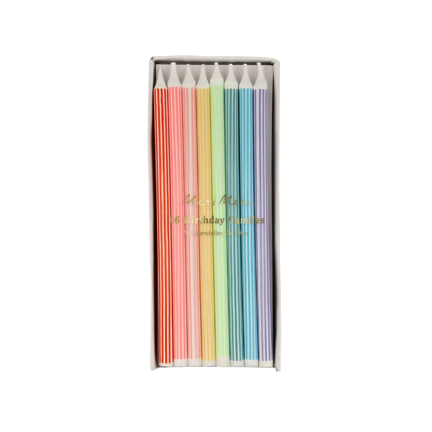 Mixed Striped Candles by Meri Meri