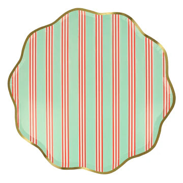 Festive Stripe Dinner Plates by Meri Meri