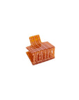 Midi Box Claw in Caramel Plaid