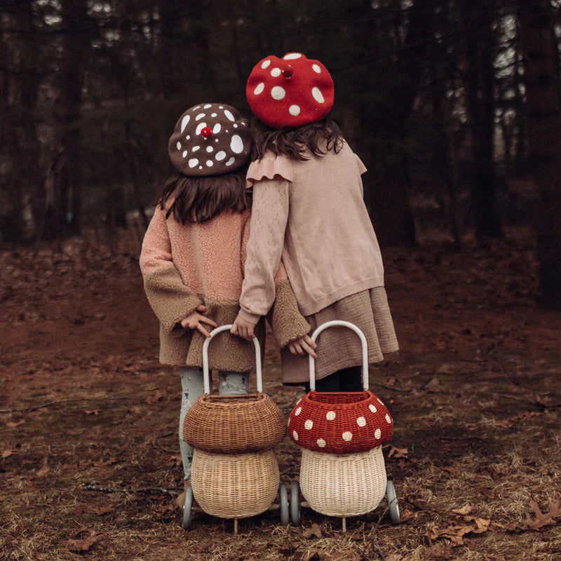 Rattan Mushroom Luggy by Olli Ella