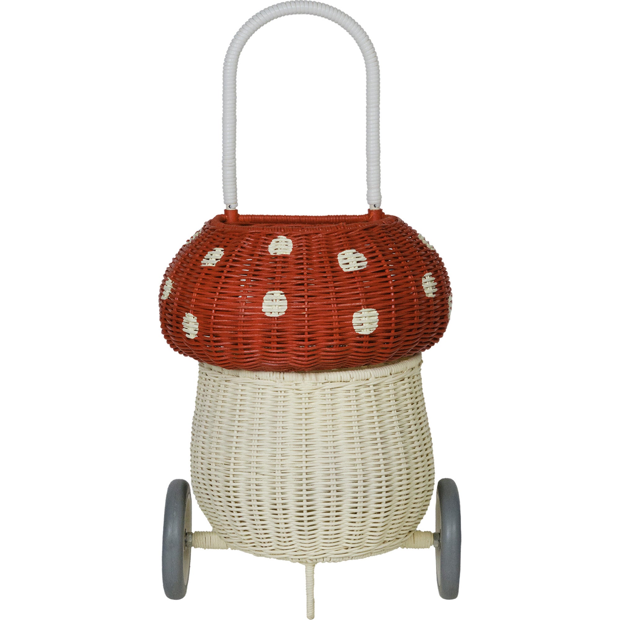 Olli Ella Original LuggyBasketカゴカートバスケット Rattan Mushroom Luggy – Mochi Kids