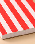 Red Stripe Letterpress Spiral Pocket Size Notebook by And Here We Are
