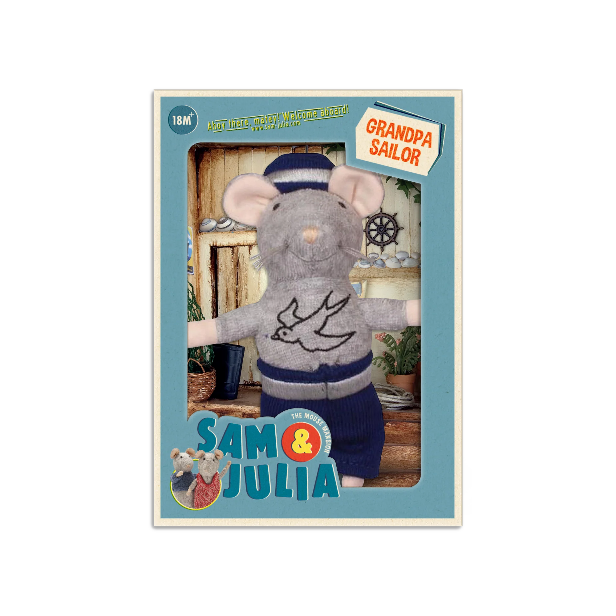 Grandpa Sailor Plush Doll by Sam & Julia