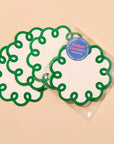 Coquette Scalloped Letterpress Vellum Coasters by And Here We Are