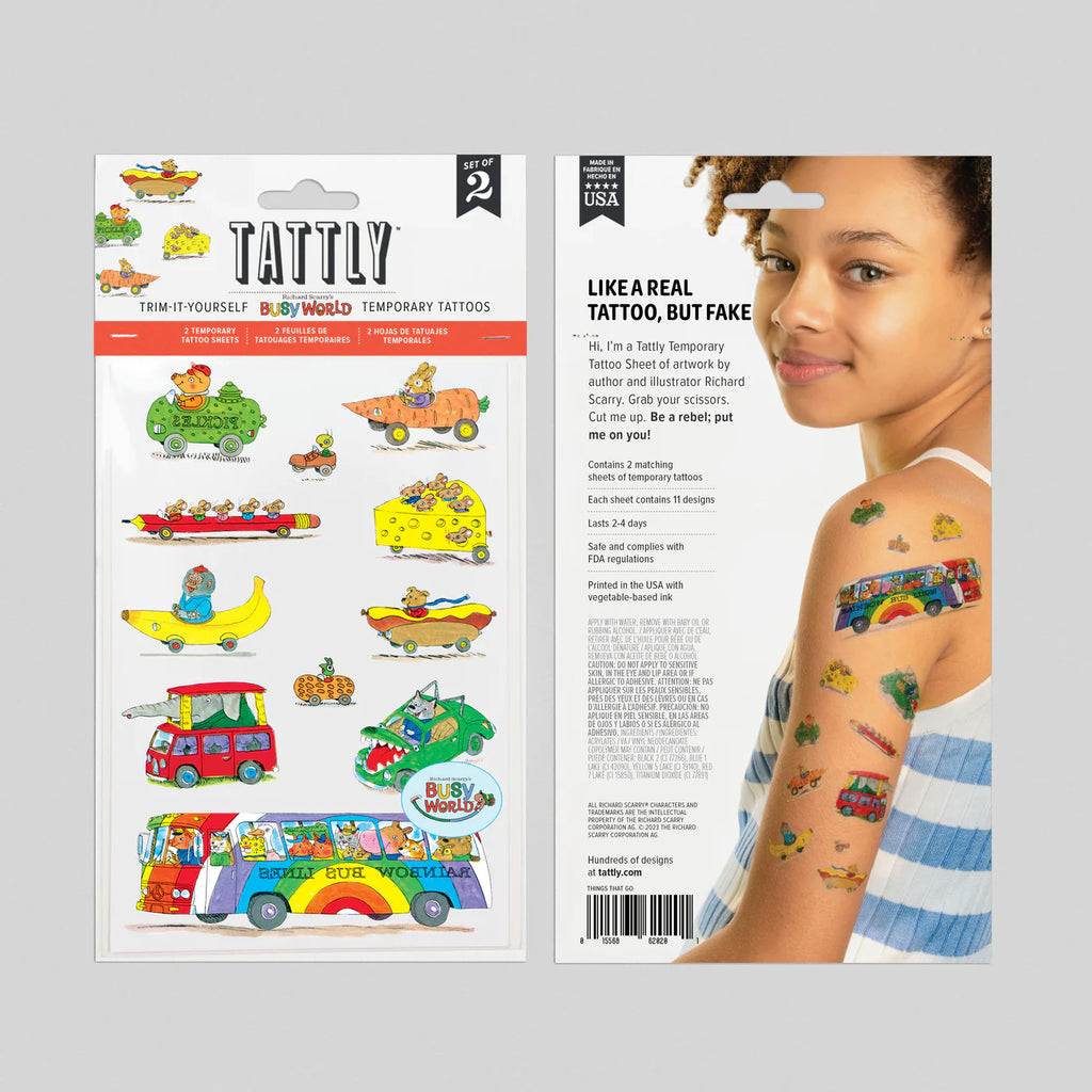 Things That Go Tattoo Sheet by Tattly