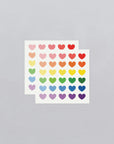 Rainbow Glitter Hearts Tattoo Pair by Tattly