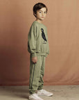 Piping Sweatpants - Green by Mini Rodini