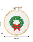 Christmas Wreath Cross Stitch Kit by Cotton Clara