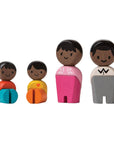 Black Wooden Doll Family