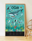 Animals of the Oceans Sticker Activity Poster by Poppik