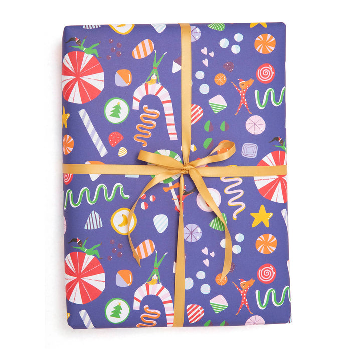 SALE Christmas Candy Rolled Gift Wrap by Carolyn Suzuki