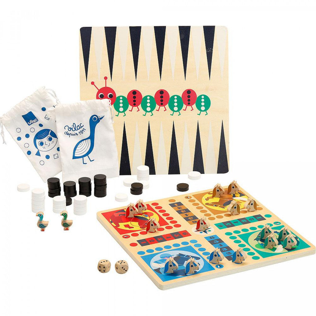 Set of Classic Board Games by Vilac