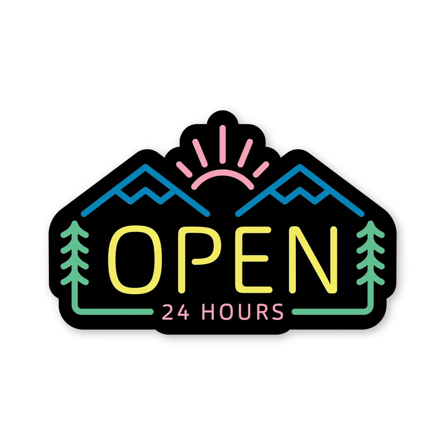 Open 24 Hours Sticker by Fell