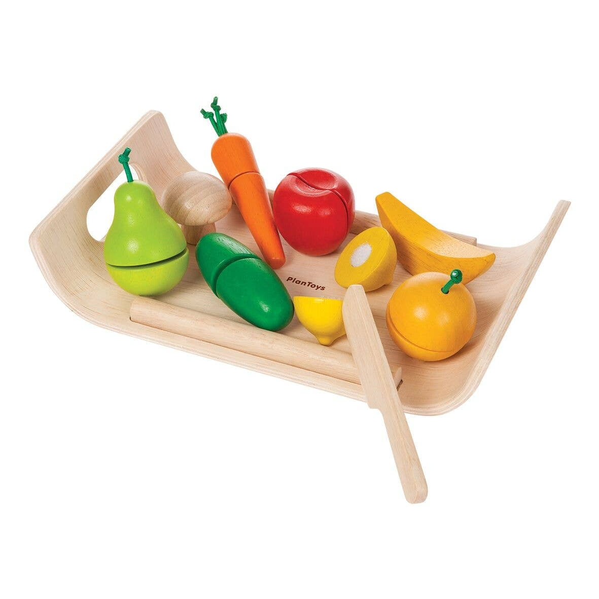 Assorted Fruit and Vegetable Set by Plan Toys