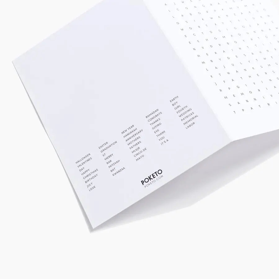 Word Search Card by Poketo