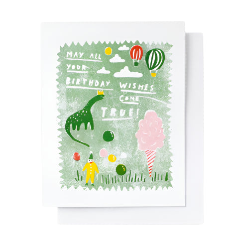 Dino Birthday Wishes Card by Yellow Owl Workshop