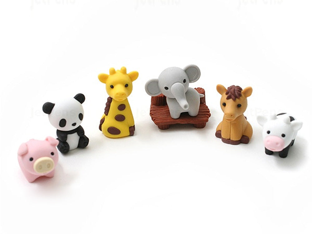 Zoo Eraser Set by Iwako
