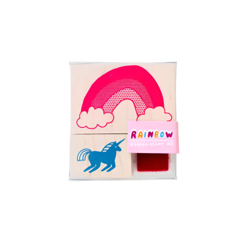 Unicorn & Rainbow Small Stamp Kit by Yellow Owl Workshop