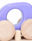light purple toy car wooden