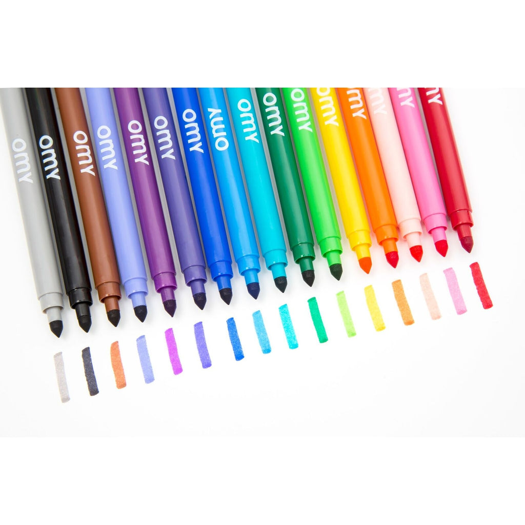 16 Ultra Washable Markers by Omy