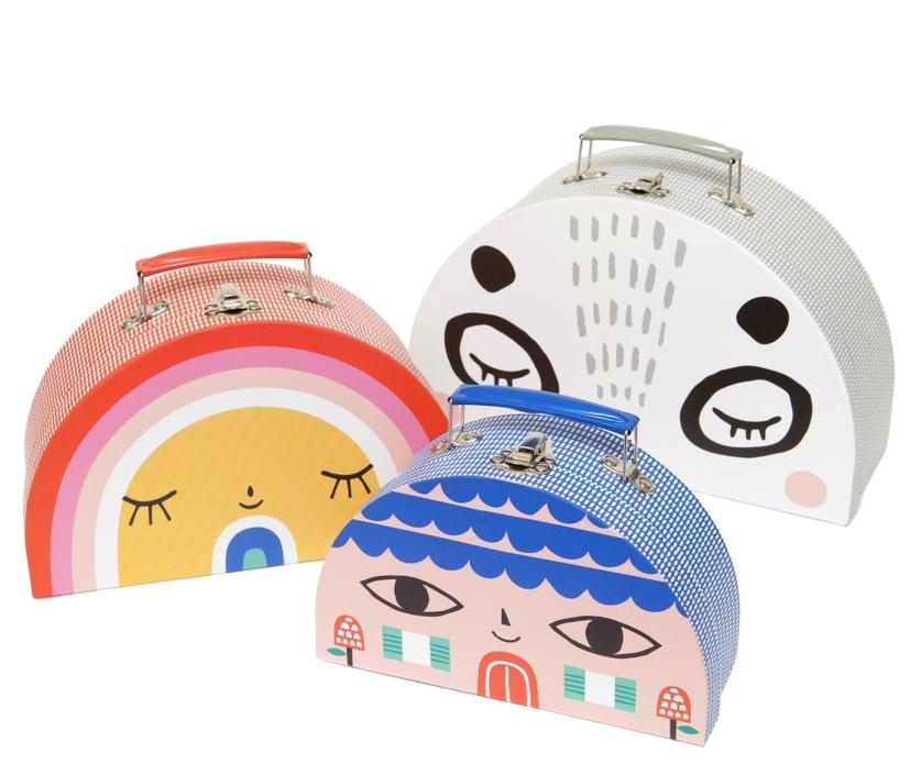Double Face Suitcase set by Suzy Ultman for Petit Monkey