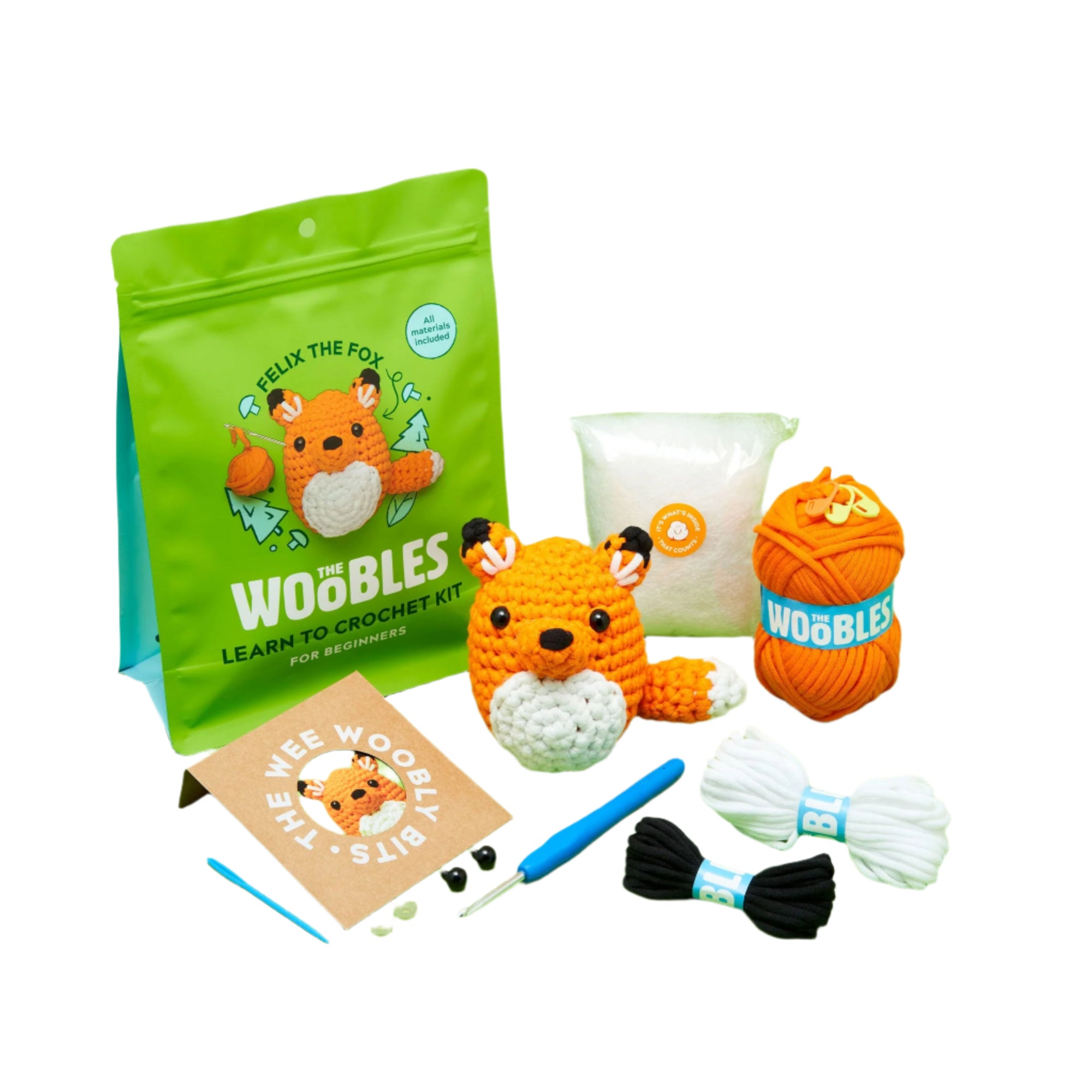 Learn to Crochet Kit - Felix the Fox by The Woobles