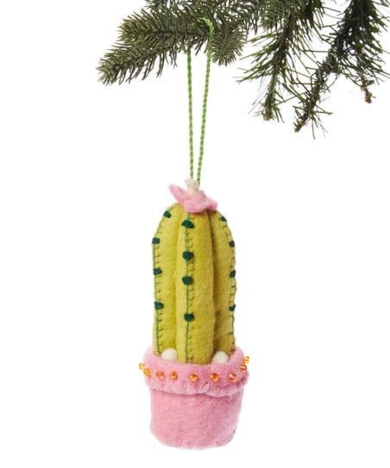 Spiny Cactus Ornament by Silk Road Bazaar