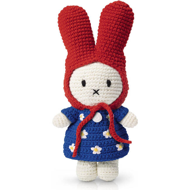 Miffy in her Blue Flower Dress & Red Hat by Just Dutch