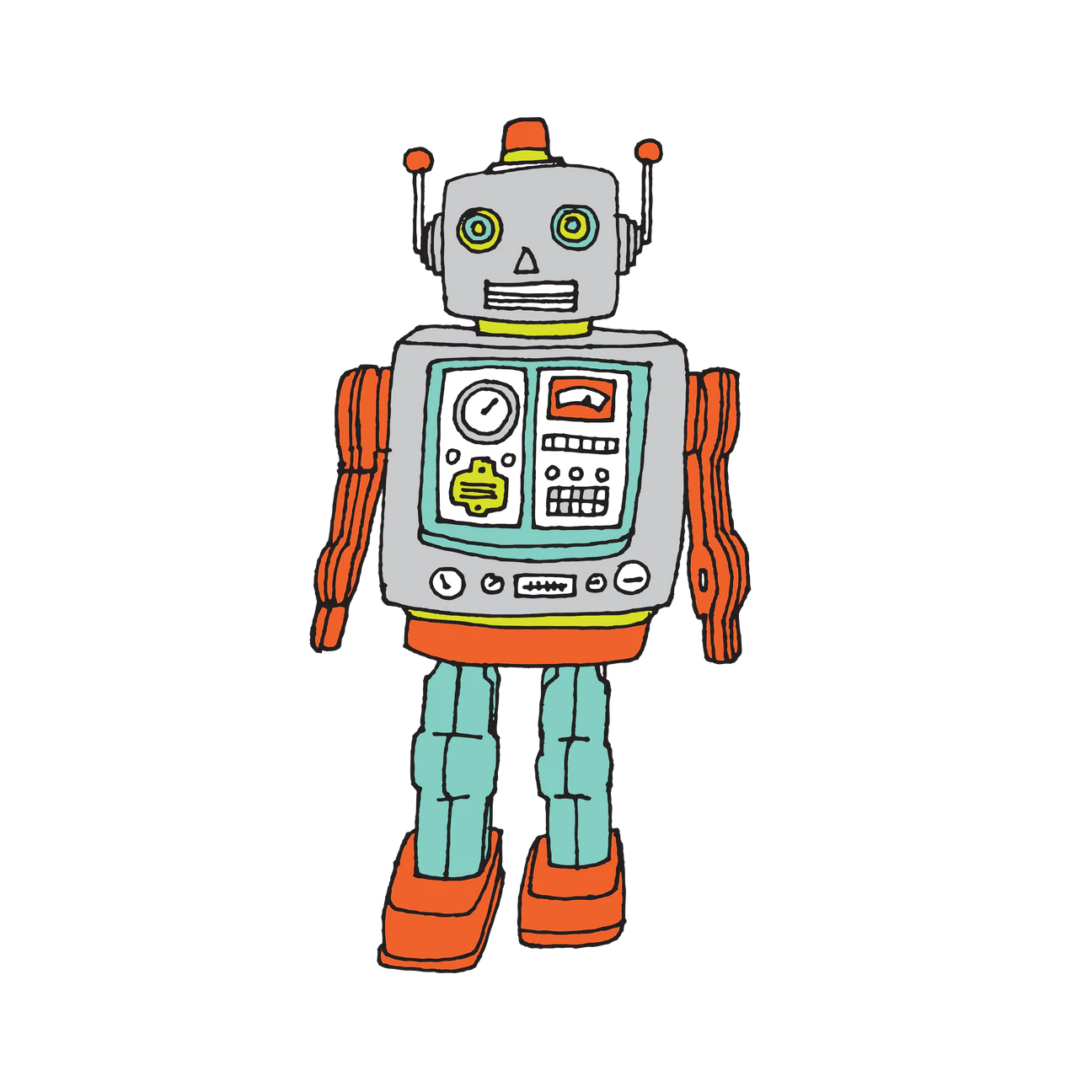 Robot Tattoo Pair by Tattly