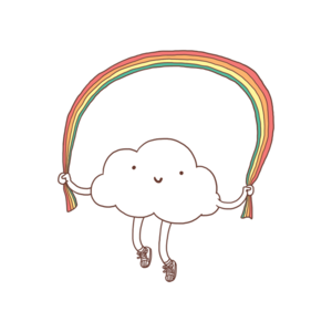 Skipping Rainbow Tattoo PAIR by Tattly