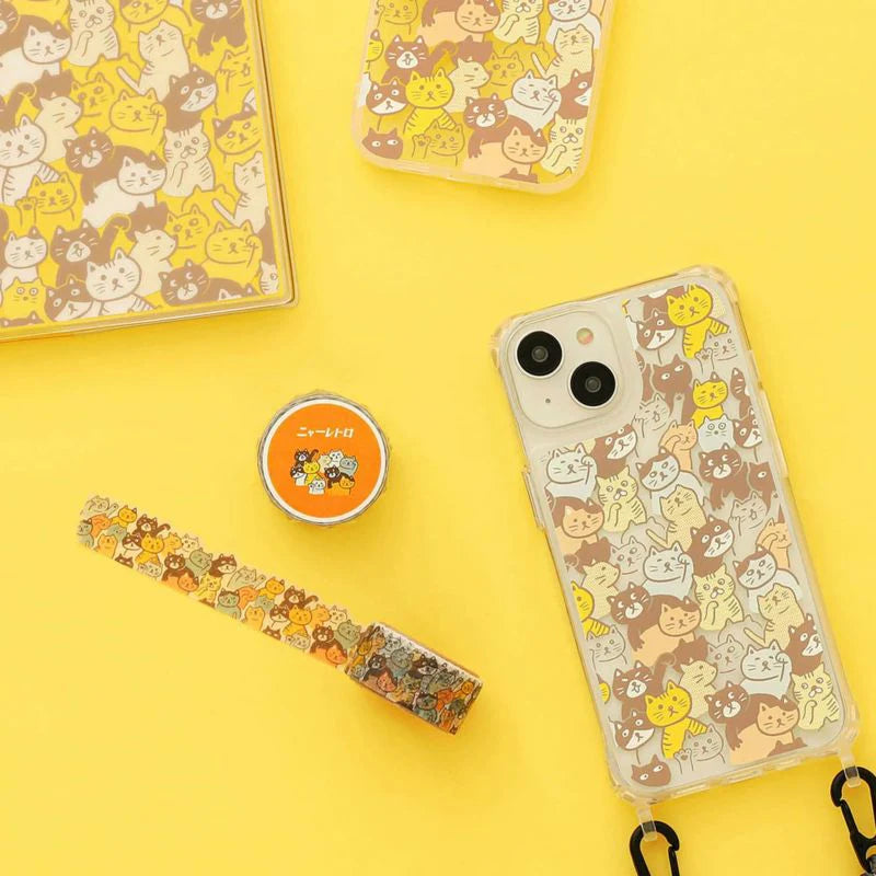 Cat Crowd Retro Masking Tape by Hightide USA