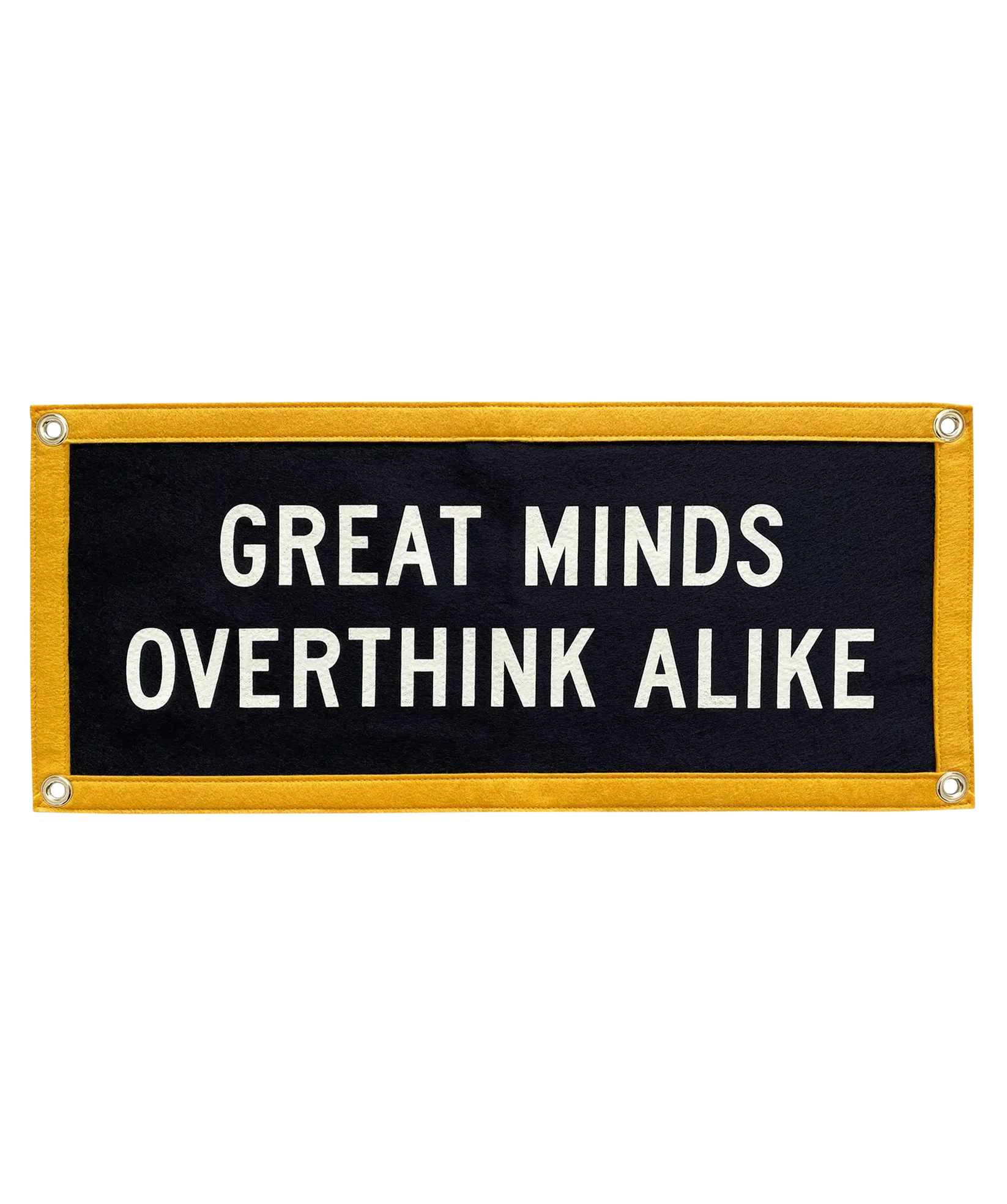 Great Minds Overthink Alike Camp Flag
