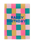 Happy Birthday Squares Greeting Card by Alphabet Studios