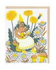 Dandelion Baby & Gnome Card by Phoebe Wahl