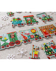 Christmas Train Shaped Floor Puzzle by Petit Collage