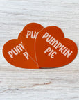 Pumpkin Pie Heart Sticker by The Silver Spider