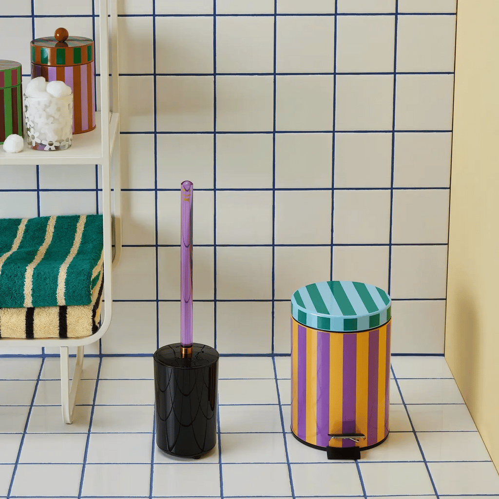 Ronnie Stripe Bathroom Trash Bin by Dusen Dusen