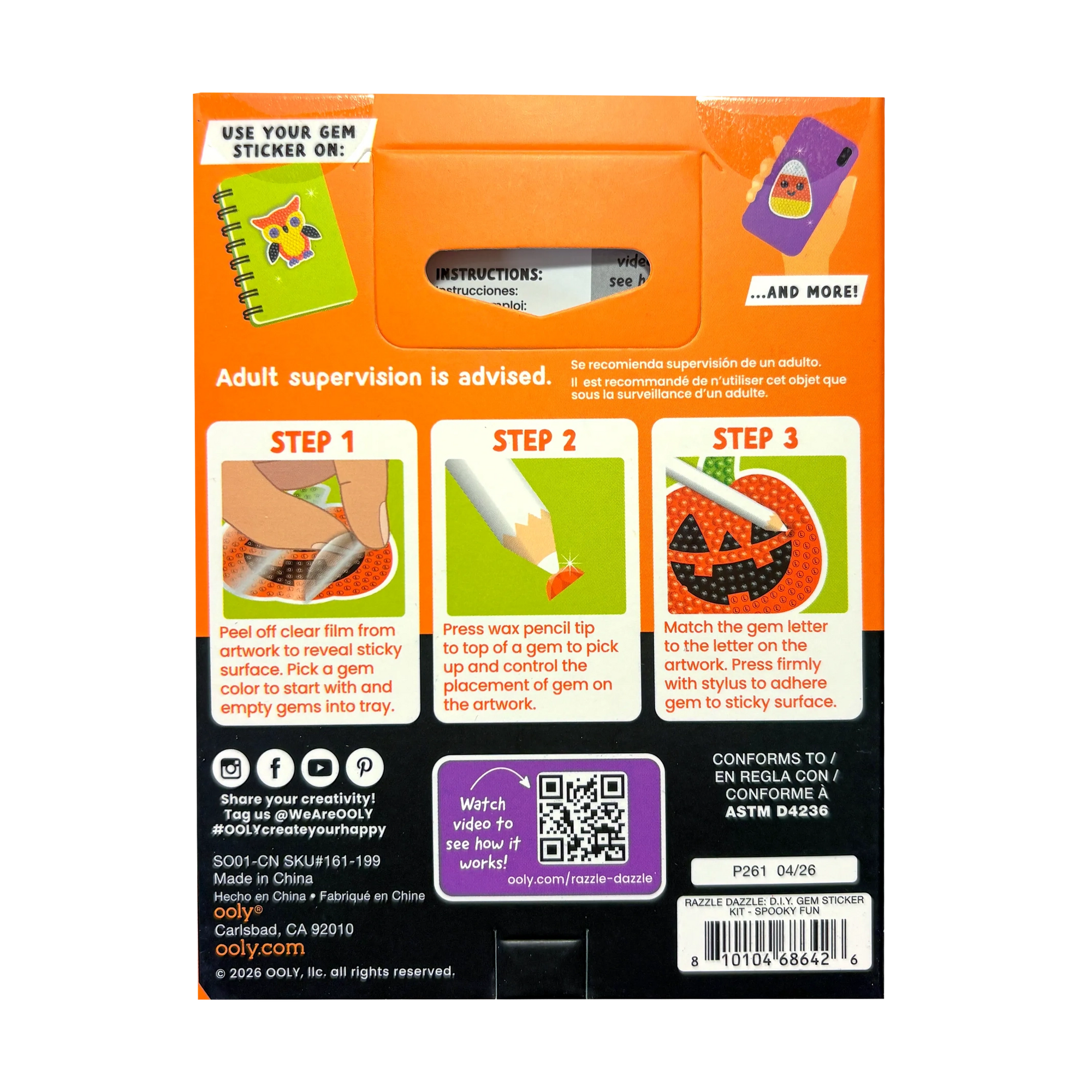 Spooky Fun Mini Razzle Dazzle DIY Gem Sticker Kit