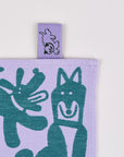 Dogs Day Out Woven Cotton Tea Towel