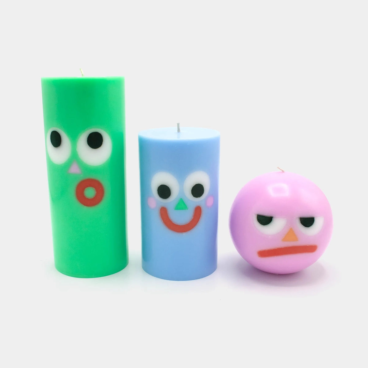 Happy Face Pillar Candle