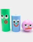Happy Face Pillar Candle