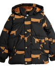 Dog All Over Hooded Puffer Jacket