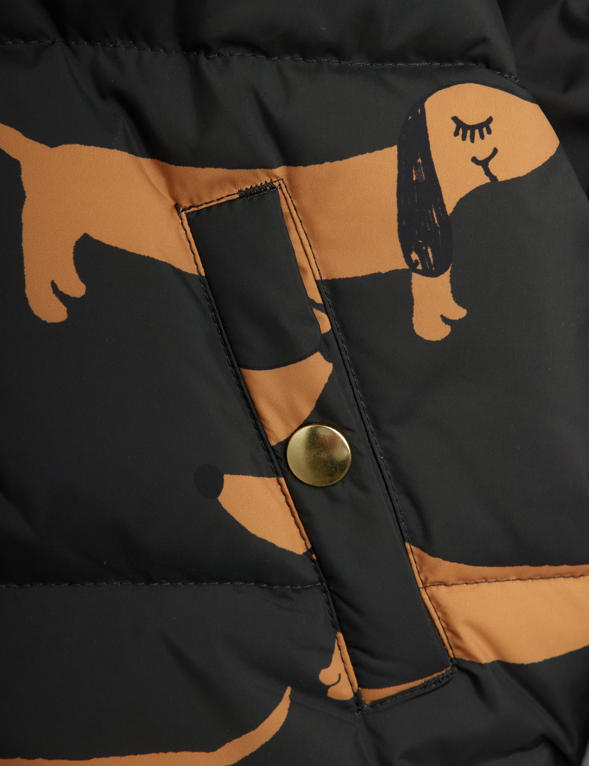 Dog All Over Hooded Puffer Jacket